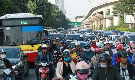 Đường Nguyễn Trãi (Hà Nội) - một trong những điểm đen về ùn tắc giao thông tại Thủ đô. Ảnh: Phạm Đông