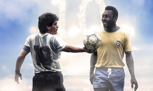 Pele và Diego Maradona đã có thể chơi bóng cùng nhau trên thiên đường. Ảnh: Goal