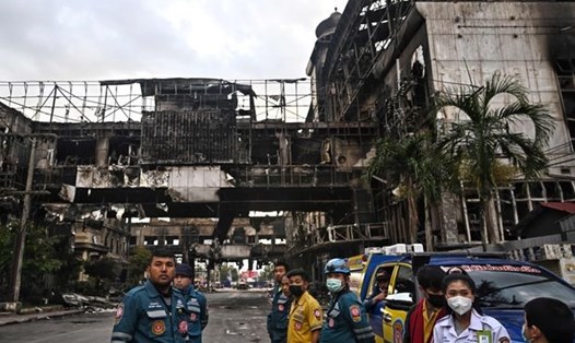 Số người thiệt mạng trong vụ cháy sòng bạc Campuchia đã tăng lên 25. Ảnh: AFP