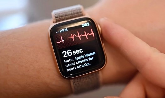 Tính năng đo điện tâm đồ của Apple Watch có thể giúp đo đạc sự căng thẳng của người dùng. Ảnh: Apple Insider