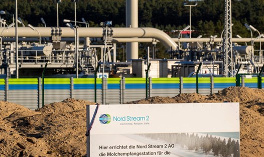 Xây dựng đường ống Nord Stream 2 ở Lubmin, Đức, ngày 7.9.2020. Ảnh: AFP