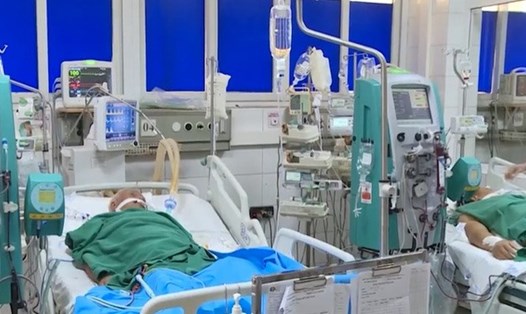 Bệnh viện Bệnh Nhiệt đới Trung ương liên tục tiếp nhận ca bệnh sốt xuất huyết. Ảnh: VTV