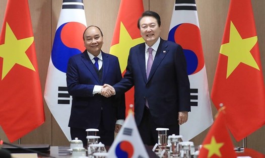 Việt Nam – Hàn Quốc nâng cấp quan hệ lên “Đối tác chiến lược toàn diện”. Ảnh: TTXVN