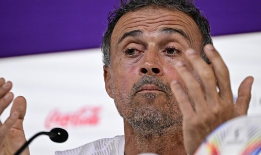 Huấn luyện viên Luis Enrique tự tin sẽ cùng tuyển Tây Ban Nha vượt qua Maroc. Ảnh: AFP