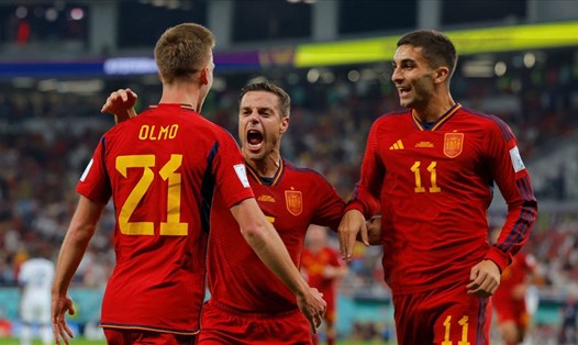 Tây Ban Nha hướng đến một chiến thắng sớm trước Maroc ở vòng 1/8 World Cup 2022. Ảnh: AFP