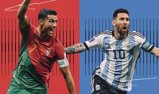 Ronaldo và Messi vẫn đang chinh chiến tại World Cup 2022. Ảnh: The Ạthletic