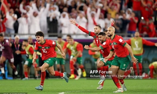 Maroc thắng Tây Ban Nha sau loạt luân lưu. Ảnh: AFP