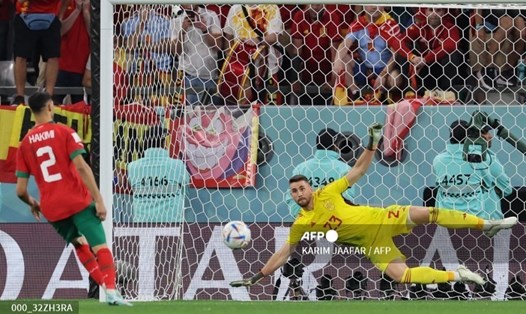 Tây Ban Nha nhận thất bại 0-3 trước Maroc sau loạt đá luân lưu cân não. Ảnh: AFP