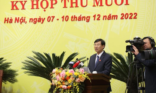 Chánh án Tòa án nhân dân Thành phố Hà Nội Nguyễn Hữu Chính. Ảnh: Xuân Hải