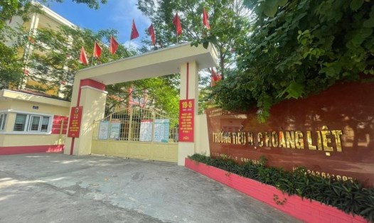 Trường Tiểu học Hoàng Liệt, nơi xảy ra sự việc. Ảnh: Linh Nhi