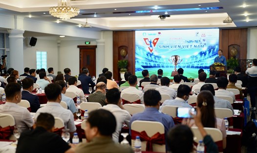 Lễ công bố Giải bóng đá Thanh Niên sinh viên Việt Nam đã diễn ra chiều 7.12 tại TPHCM. Ảnh: Thọ Giang