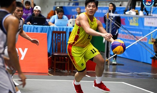Tuyển bóng rổ Sóc Trăng thi đấu tốt ở Đại hội Thể thao toàn quốc. Ảnh: VBA