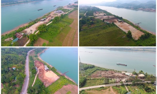 Qua kết quả kiểm tra, ra soát của Phòng Tài nguyên và Môi trường TP.Hòa Bình, 4 xưởng keo nằm sát bờ sông Đà đều đang hoạt động không phép trên đất nông nghiệp. Ảnh: Tô Công.