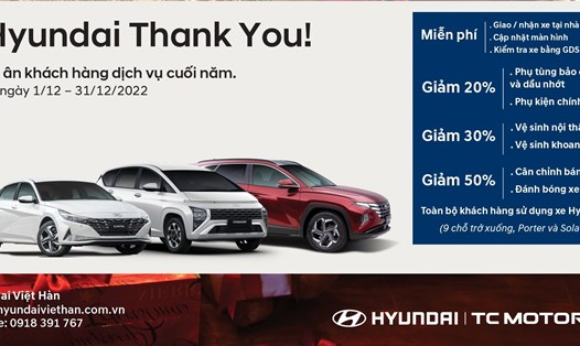 Hyundai Việt Hàn tri ân khách hàng dịp cuối năm.  Ảnh: Hyundai Việt Hàn