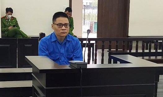 Trần Nam Hải tại phiên toà xét xử vụ án lừa đảo chiếm đoạt tài sản. Ảnh: Việt Dũng