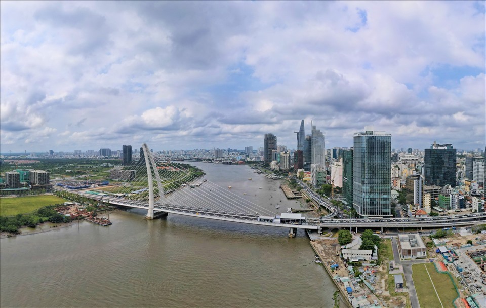 Cầu Thủ Thiêm 2 gần 3.100 tỉ đồng thông xe hồi cuối tháng 4.2022. Ảnh: Anh Tú