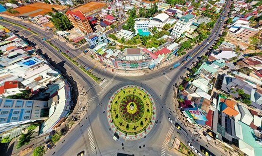 Khu trung tâm thành phố Đồng Xoài, tỉnh Bình Phước. Ảnh: Tư liệu Báo Lao Động