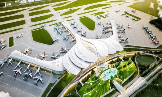 Hình ảnh mô phỏng sân bay Long Thành. Ảnh: ACV