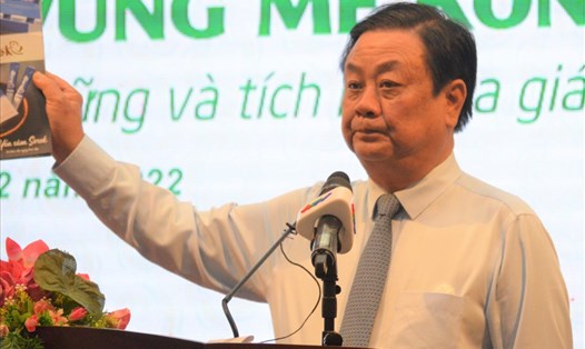 Bộ trưởng Bộ Nông nghiệp Phát triển Nông thôn Lê Minh Hoan phát biểu tại hội thảo. Ảnh: Nhật Hồ