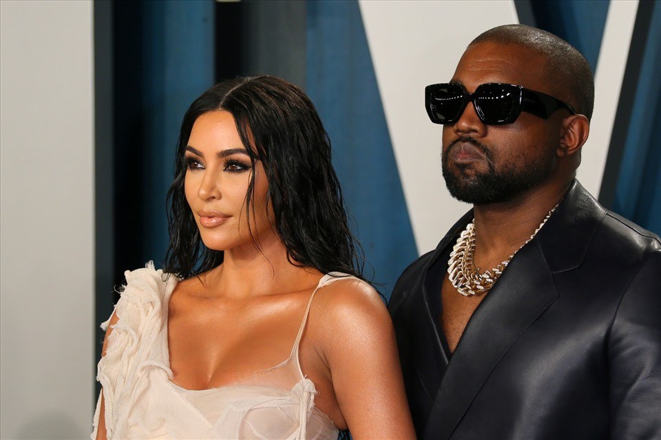 Kim Kardashian và Kanye West. Ảnh: AFP
