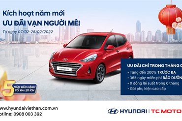 Nhiều ưu đãi khi mua xe tại Hyundai Việt Hàn.