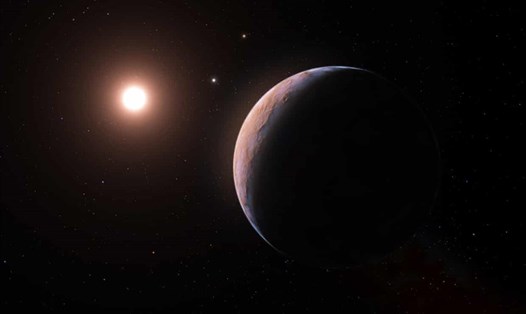 Hành tinh Proxima d quay quanh ngôi sao lùn đỏ Proxima Centauri. Ảnh: ESO