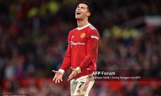 Ronaldo không thể giúp Man United giành trọn 3 điểm. Ảnh: AFP