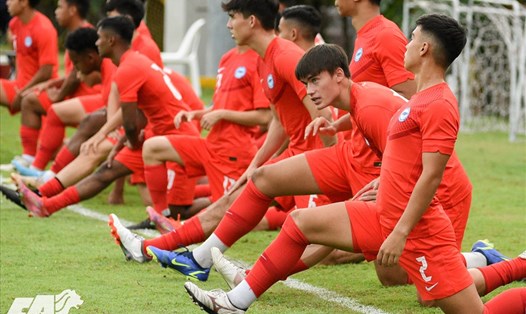 U23 Singapore gặp bất lợi vì 4 cầu thủ mắc COVID-19 trước trận gặp U23 Thái Lan, U23 Việt Nam. Ảnh: FAS
