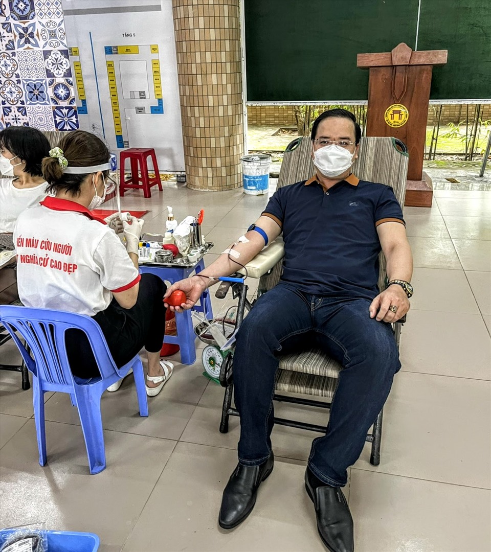 Công đoàn ngành Giáo dục Đà Nẵng thu được 311 đơn vị máu trong ngày hội hiến máu tình nguyện. Ảnh: Phươn Trà