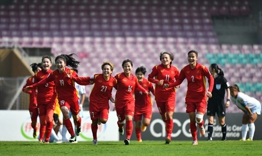Đội tuyển Bóng đá nữ Việt Nam giành vé dự World Cup 2023. Ảnh: AFC.