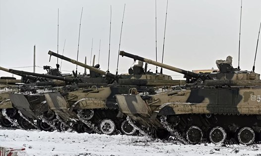 Nga kiểm tra khả năng sẵn sàng chiến đấu ở Quân khu phía Nam. Ảnh: Bộ Quốc phòng Nga