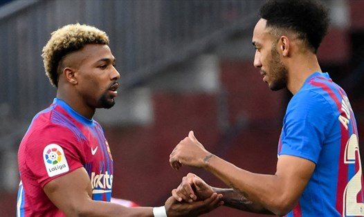 Sự kết hợp của Adama Traore và Pierre-Emerick Aubameyang có giúp Barcelona tạo được lợi thế trước Napoli? Ảnh: FCB