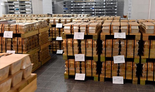 Dự trữ vàng của Nga tính đến tháng 2.2022 đạt khoảng 145 tỉ USD, chiếm 23% trong tổng số dự trữ ngoại hối 634 tỉ USD. Ảnh: Russia Beyond