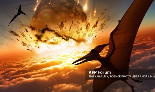 Ảnh minh họa tiểu hành tinh lao vào Trái đất. Ảnh: AFP
