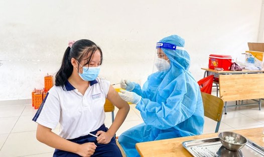 Tiêm vaccine cho trẻ em tại Hà Nội. Ảnh: T.D