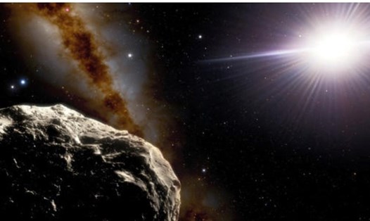 Mô phỏng 2020 XL5, một trong 2 tiểu hành tinh Trojan  đồng hành với Trái đất. Ảnh: NOIRLa