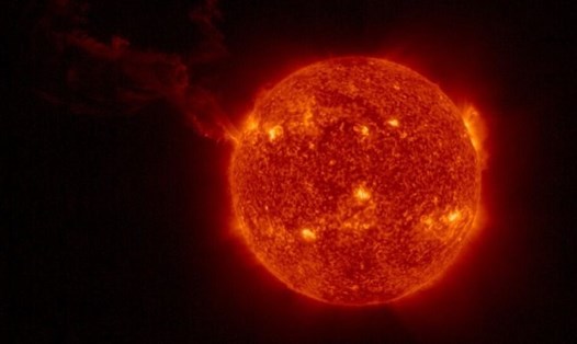 Tàu vũ trụ Solar Orbiter của Cơ quan Vũ trụ Châu Âu đã ghi được một vụ phun trào khổng lồ của Mặt trời vào ngày 15.2.2022. Ảnh: ESA