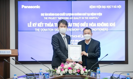 Sự kiện đầu tiên trong khuôn khổ dự án của Panasonic được tổ chức tại Bệnh viện Đại học Y Hà Nội. Ảnh: DNCC.