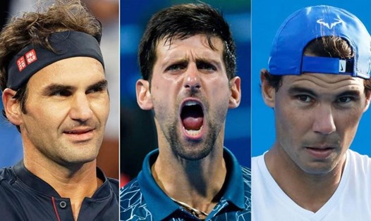 Roger Federer, Novak Djokovic, Rafael Nadal là 3 tay vợt đua tranh đến vị thế của tay vợt xuất sắc nhất mọi thời đại. Ảnh: Tennisworld
