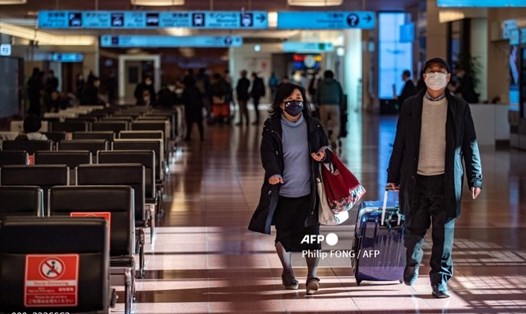 Sân bay quốc tế Haneda ở Tokyo, Nhật Bản, ngày 18.2.2022. Ảnh: AFP