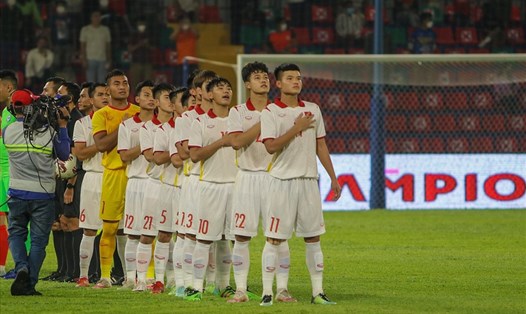 U.23 Việt Nam quyết tâm giành chiến thắng để cầm vé vào bán kết một cách thuyết phục. Ảnh: VFF