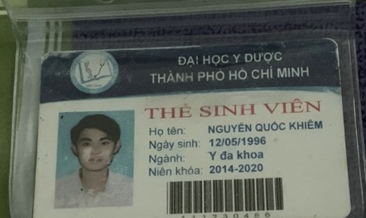 Thẻ sinh viên giả được đối tượng Nguyễn Quốc Khiêm chụp và nộp để tham gia tình nguyện. Ảnh: NTCC