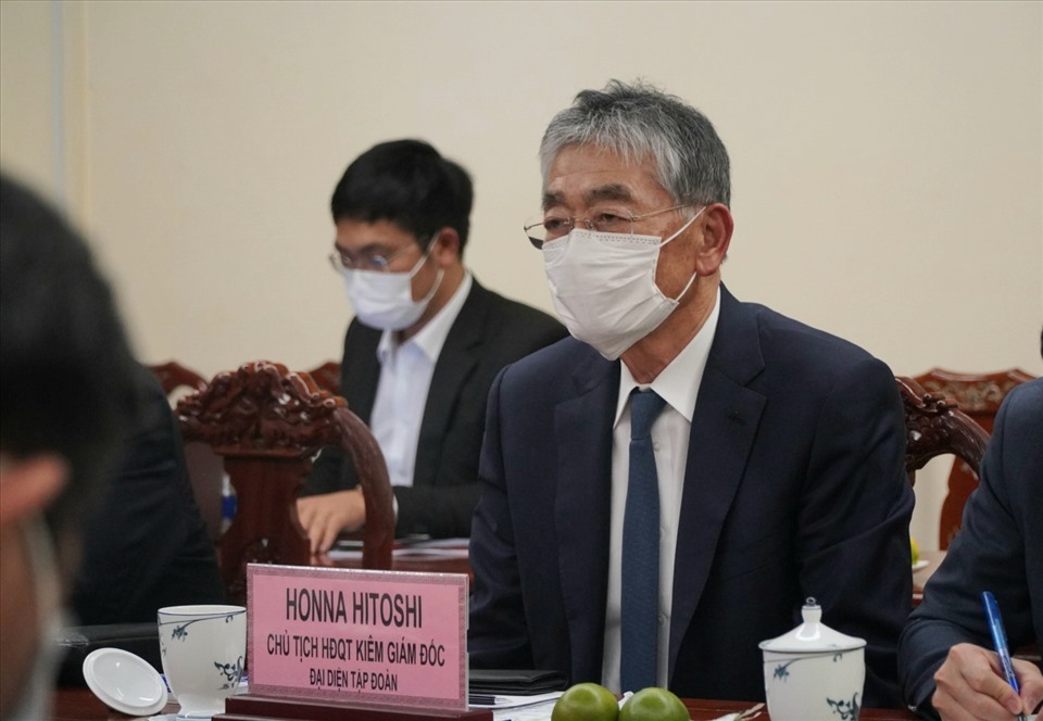 Chủ tịch Hội đồng quản trị kiêm Tổng giám đốc Tập đoàn Erex ông Honna Hitoshi đến làm việc tại tỉnh Đồng Nai về việc đầu tư xây dựng nhà máy điện sinh khối. Ảnh: Chân Phúc