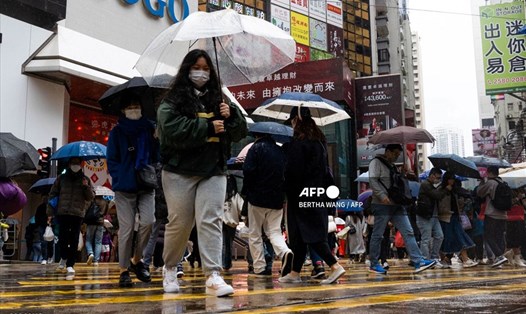 Một con phố ở Hong Kong. Ảnh: AFP