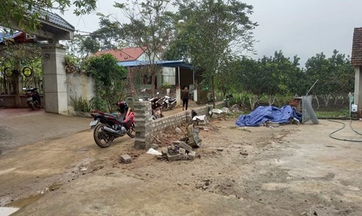 Hiện trường xảy ra vụ án tại xã Dân Tiến, huyện Võ Nhai, tỉnh Thái Nguyên. Ảnh: CTV