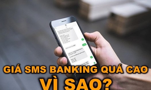 Các nhà mạng và ngân hàng đang "đẩy quả bóng trách nhiệm" cho nhau khi người dân phàn nàn về việc mức phí SMS Banking quá cao. Đồ hoạ: LH