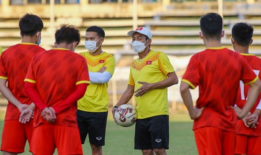 U23 Việt Nam tiếp tục tập luyện trong chiều 23.2. Ảnh: VFF