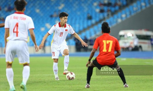 U23 Việt Nam kiên cường thi đấu tại trận bán kết U23 Đông Nam Á 2022. Ảnh: T.V