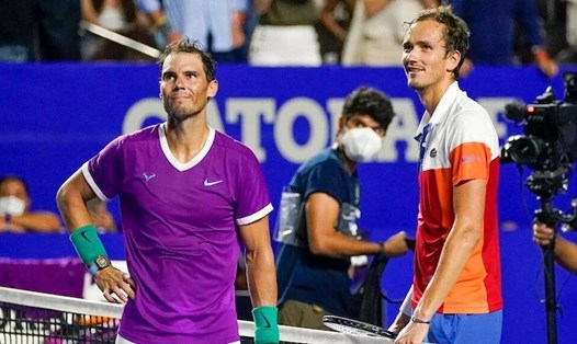 Daniil Medvedev một lần nữa ngậm ngùi nhận thất bại trước Rafael Nadal dù đã rất nỗ lực. Ảnh: AFP