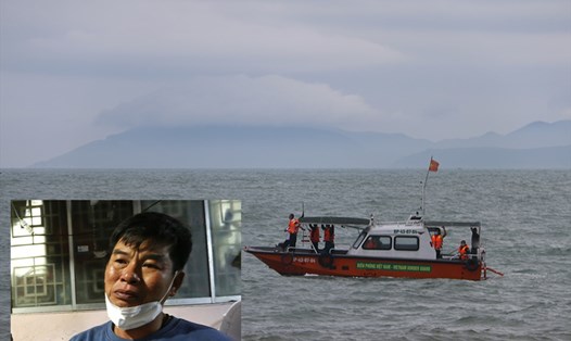 Ông Nguyễn Tấn Hiệp - du khách thoát chết trong vụ chìm cano ở biển Cửa Đại. Ảnh: Thanh Chung